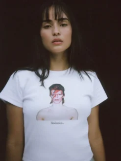Réalisation Par Tees|Tops^Aladdin Sane Baby Tee - White