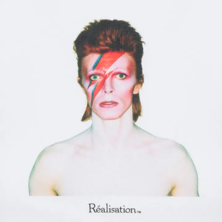 Réalisation Par Tees|Tops^Aladdin Sane Baby Tee - White