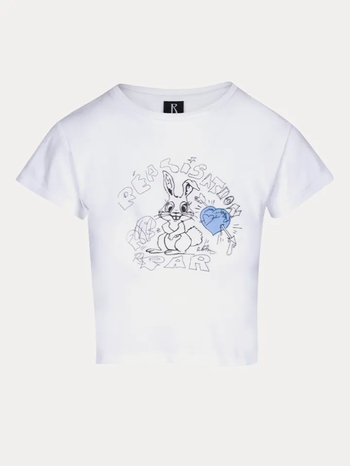 Réalisation Par Tees|Tops^Bunny Tee - Blue Heart BlueHeart