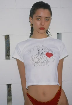 Réalisation Par Tees|Tops^Bunny Tee - Red Heart RedHeart