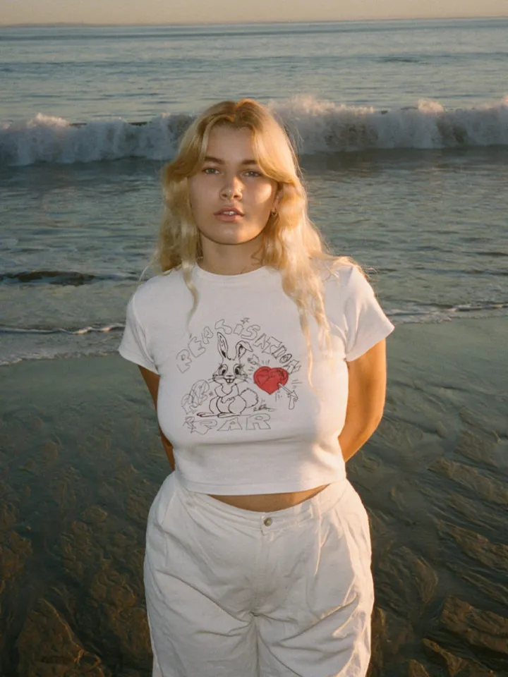 Réalisation Par Tees|Tops^Bunny Tee - Red Heart RedHeart