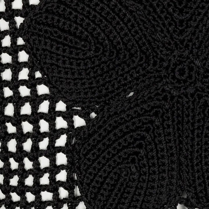 Réalisation Par Knitwear|Tops^Crochet Flower Top - Black