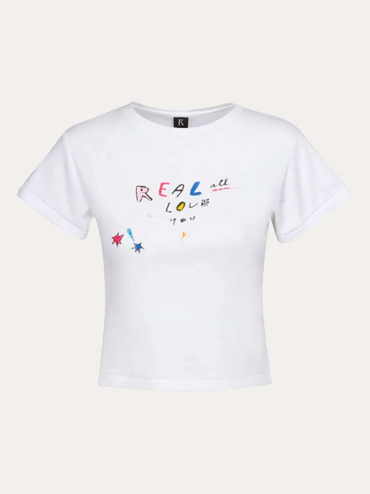 Réalisation Par Tops|Tees^Real Love Tee - White