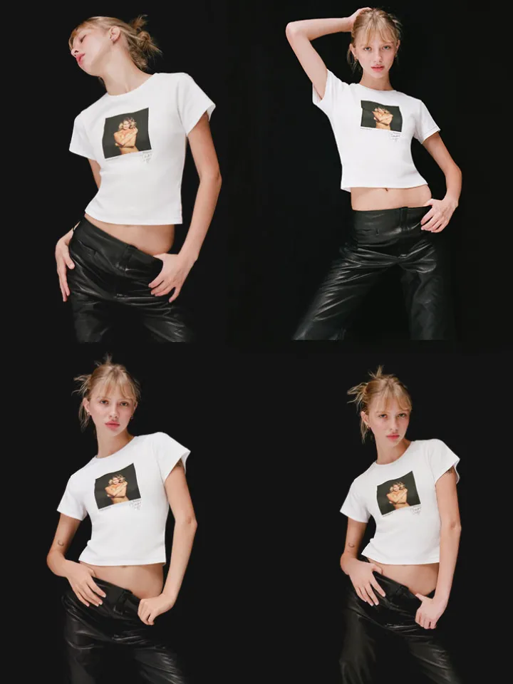 Réalisation Par Tees|Tops^Studio Baby Tee - White