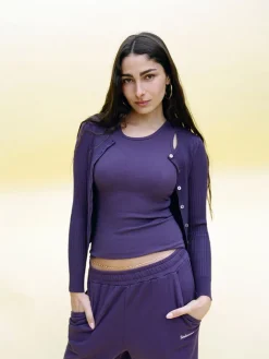 Réalisation Par Knitwear|Tops^The Winona Cardigan - Deep Purple DeepPurple