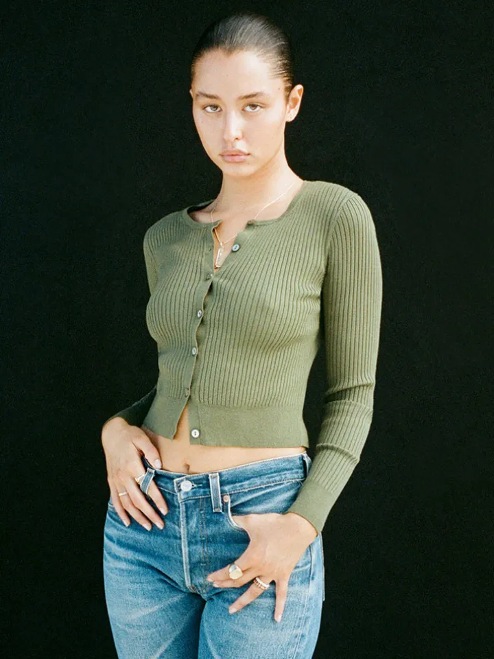 Réalisation Par Knitwear|Tops^The Winona Cardigan - Olive