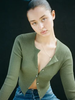 Réalisation Par Knitwear|Tops^The Winona Cardigan - Olive