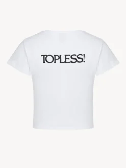 Réalisation Par Tees|Tops^Topless! Baby Tee - White