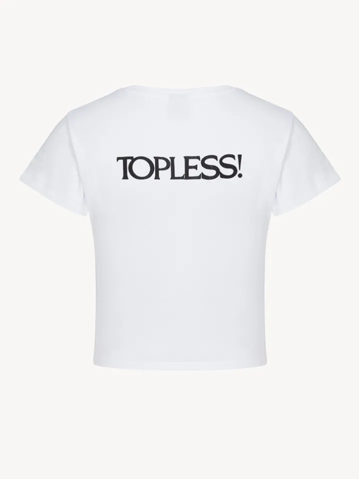 Réalisation Par Tees|Tops^Topless! Baby Tee - White